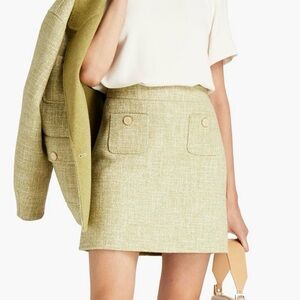 SANDRO Gaella Wool-blend tweed mini skirt